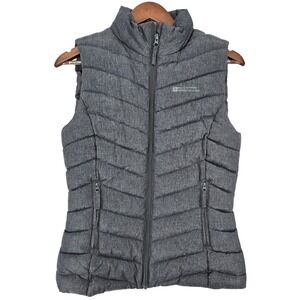 Mountain Warehouse US 6 Puffer Vest Womens Grey Quilted Outdoors